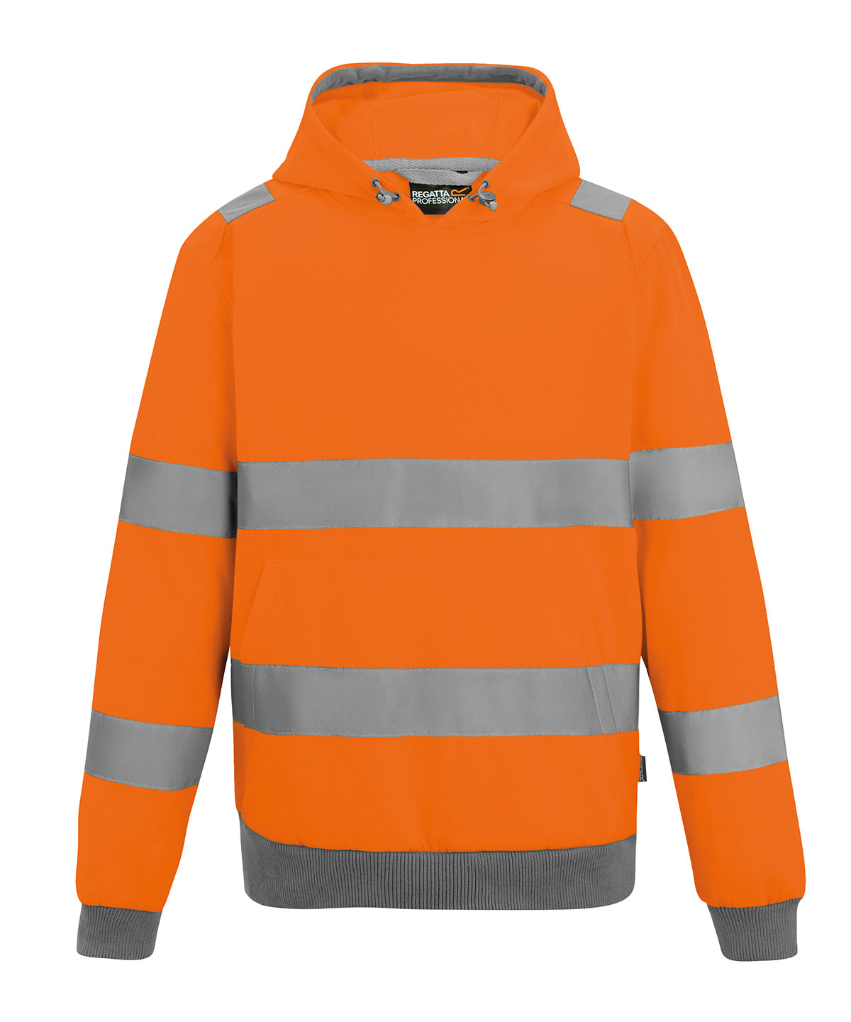 Hi-Vis Pro Contract Hoodie in Orange, front view