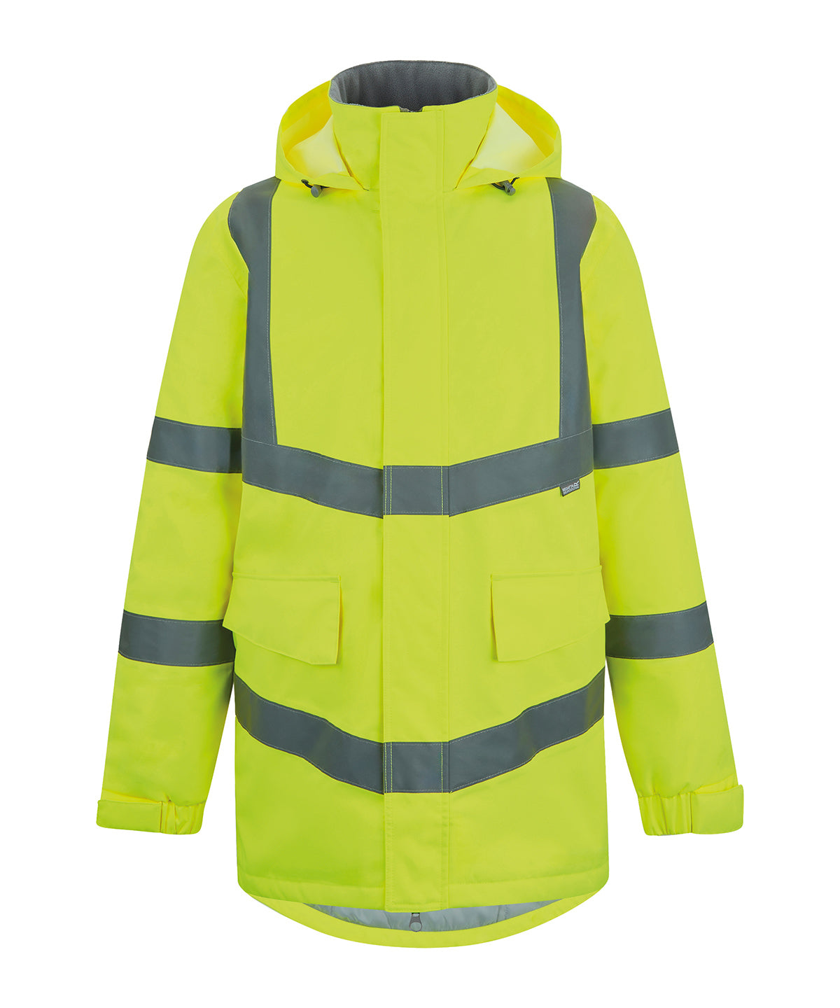 Hi-Vis Pro Contract Dover Parka in Yellow, front view