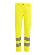 Hi-Vis Pro Contract Stretch Action Trousers in Yellow, front view