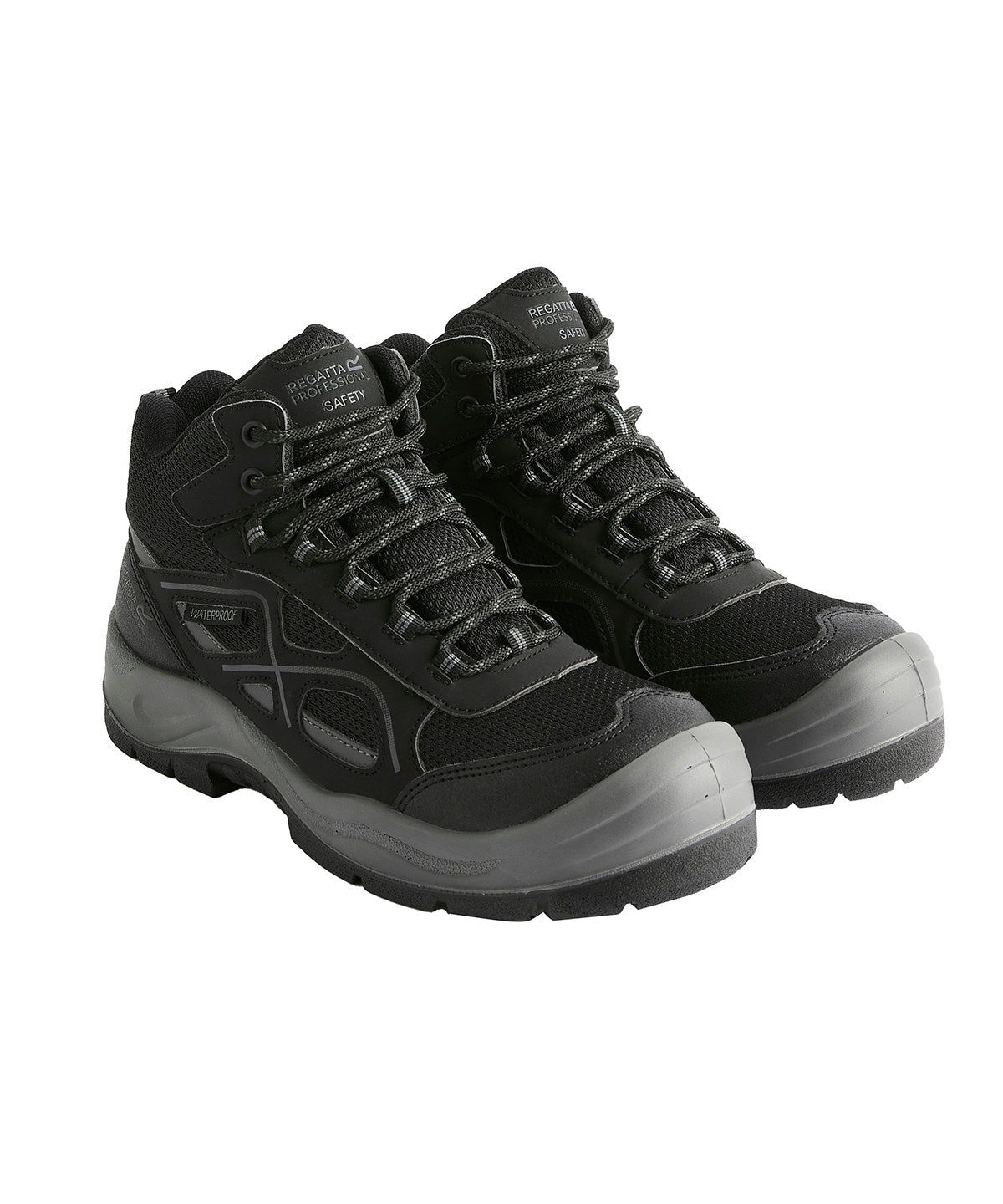 Limestone S6 Waterproof Boots in Black/Granite, front view