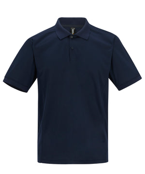 Recycle.me Piqué Polo Shirt in Navy, front view