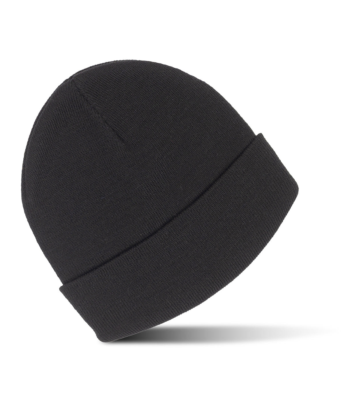 Pro Cuffed Beanie in Black, front view