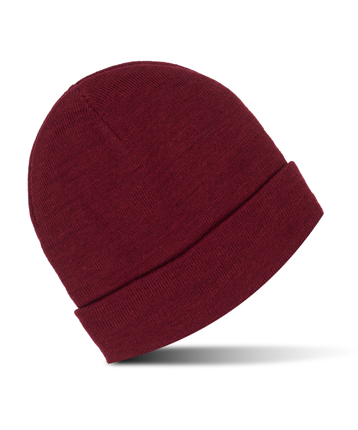 Pro Cuffed Beanie in Burgundy, front view