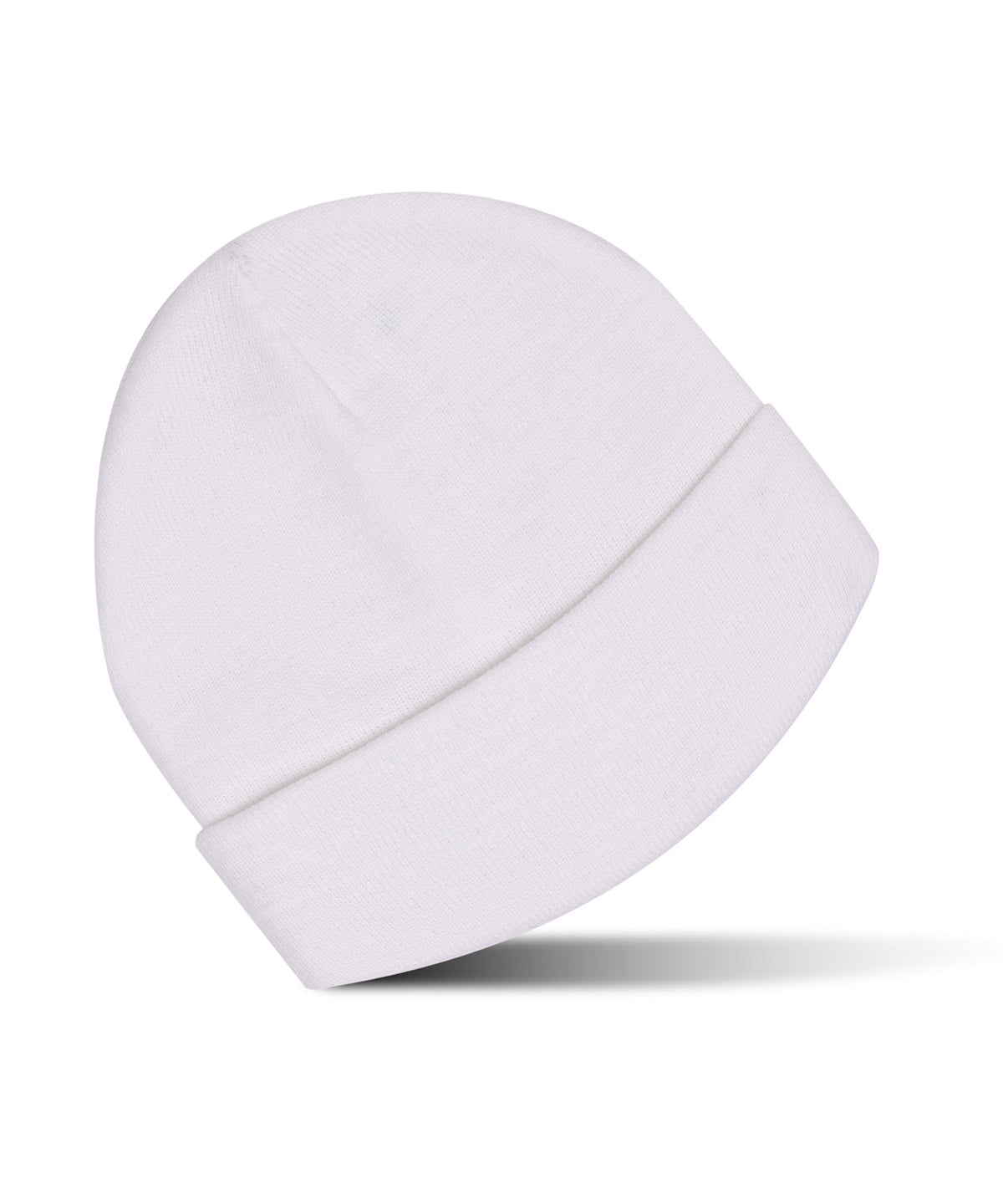 Pro Cuffed Beanie in White, front view