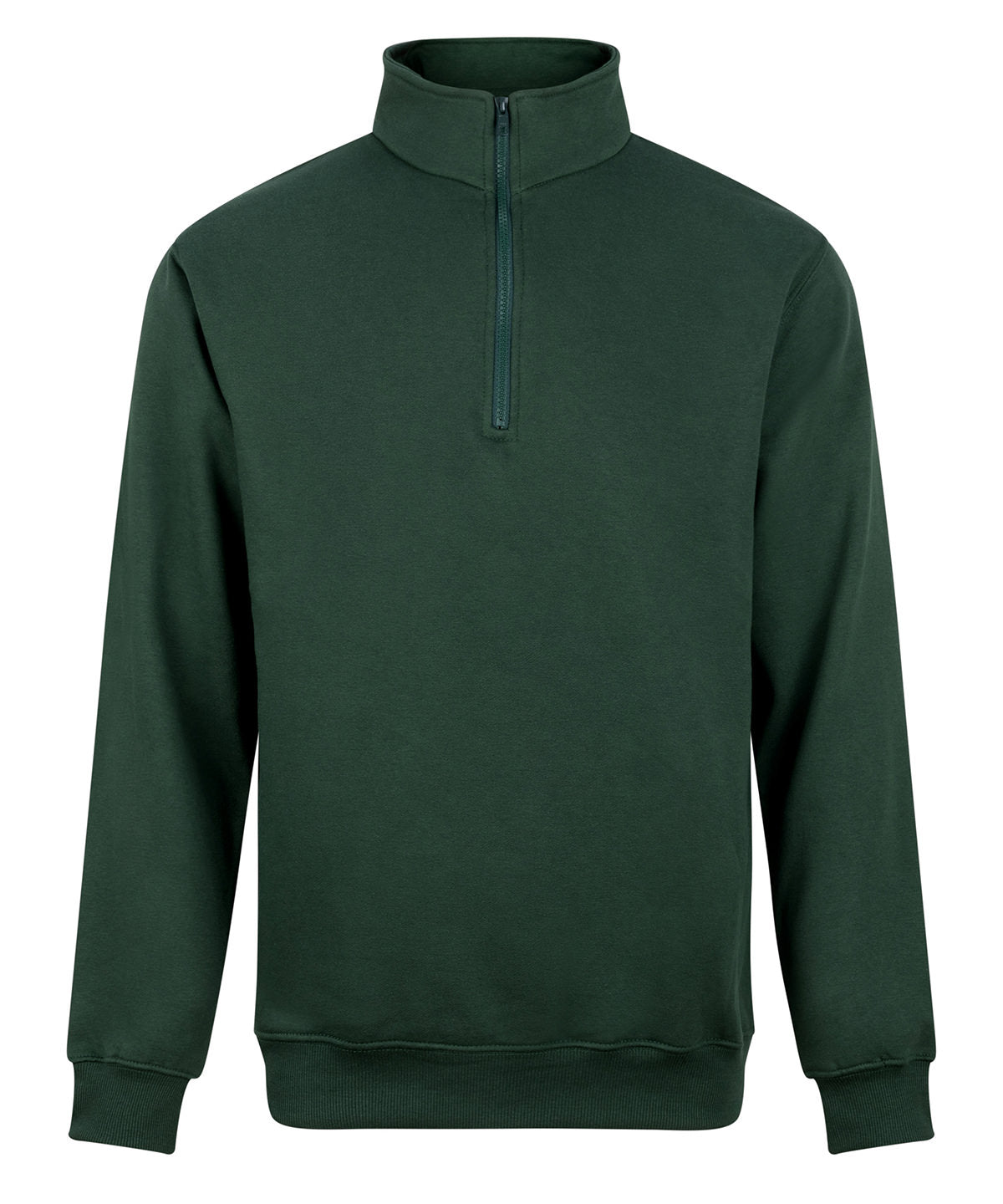 Pro ¼-Neck Zip Sweatshirt in Bottle Green, front view
