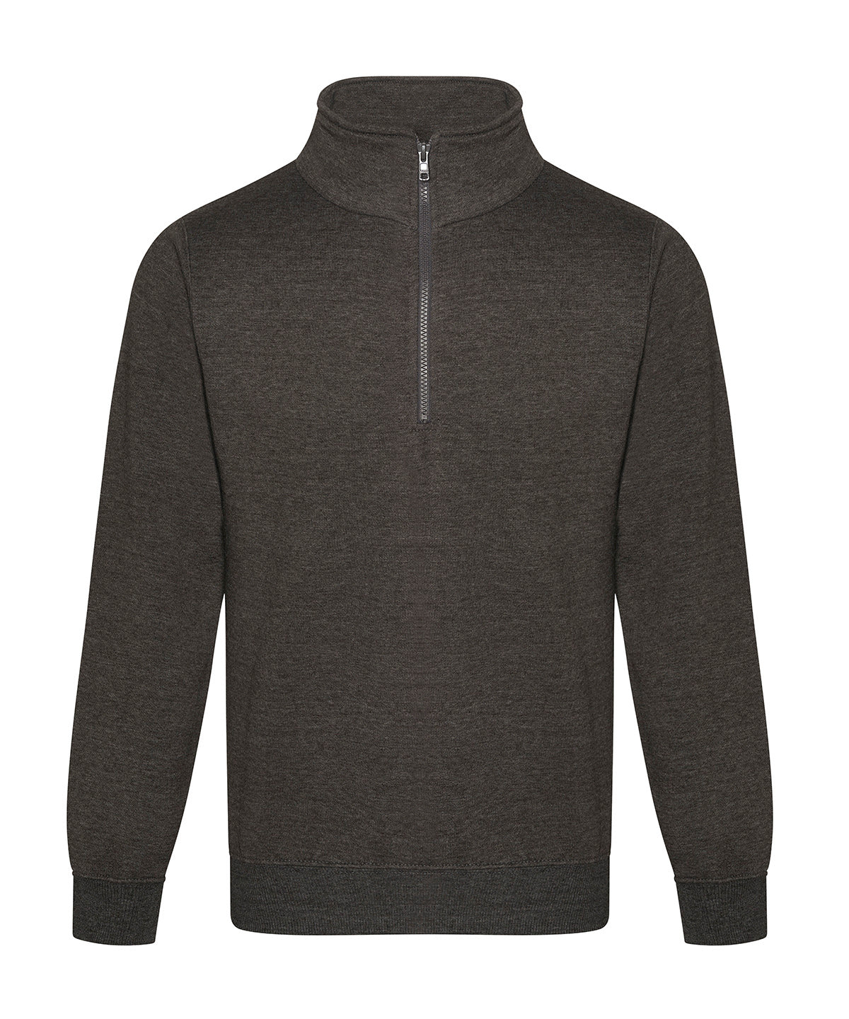 Pro ¼-Neck Zip Sweatshirt in Charcoal, front view