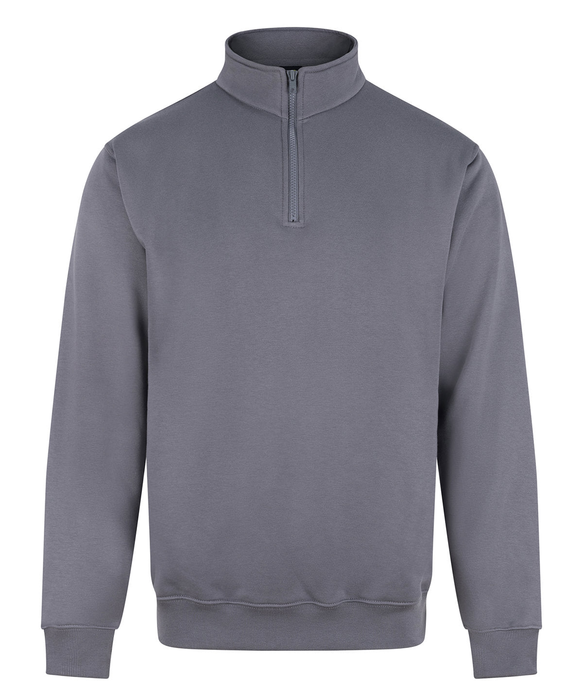 Pro ¼-Neck Zip Sweatshirt in Solid Grey, front view
