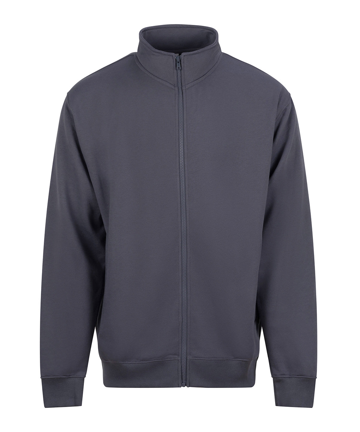 Pro Full-Zip Sweatshirt in Solid Grey, front view
