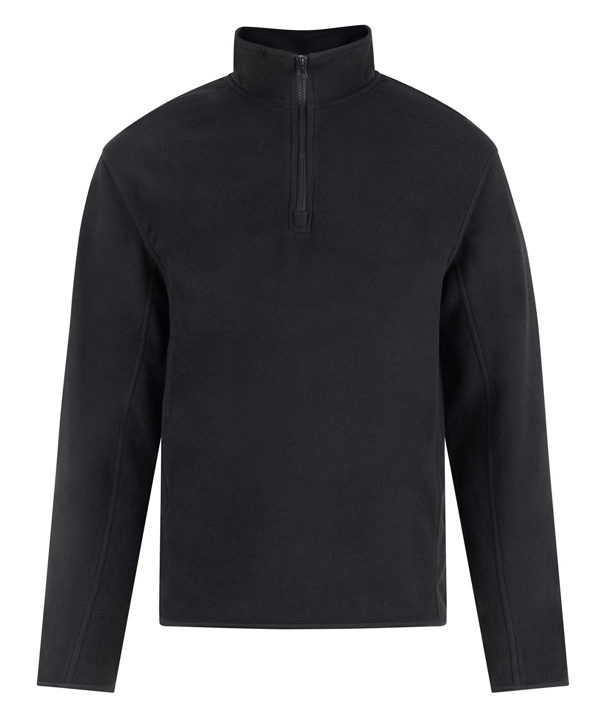 Pro 1/4-Zip Microfleece in Black, front view