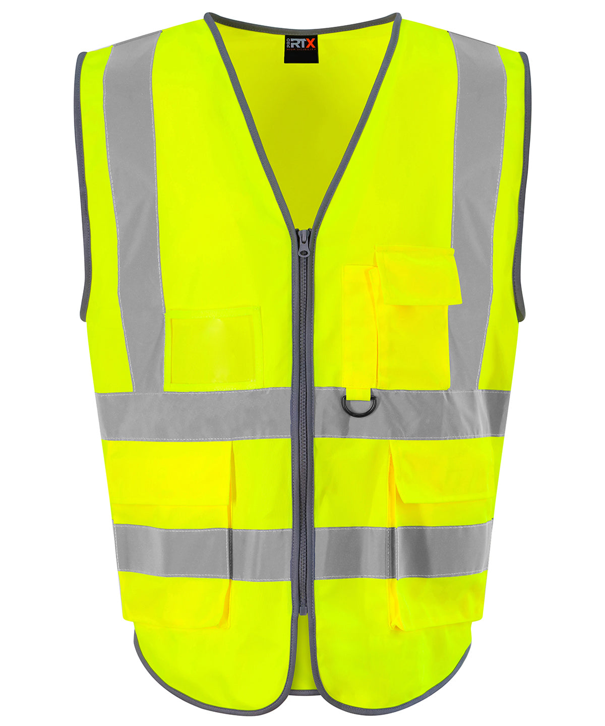 Executive Waistcoat in HV Yellow, front view