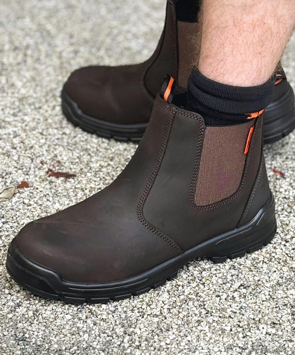 Lifestyle photo of the Croften Dealer Boots in Brown