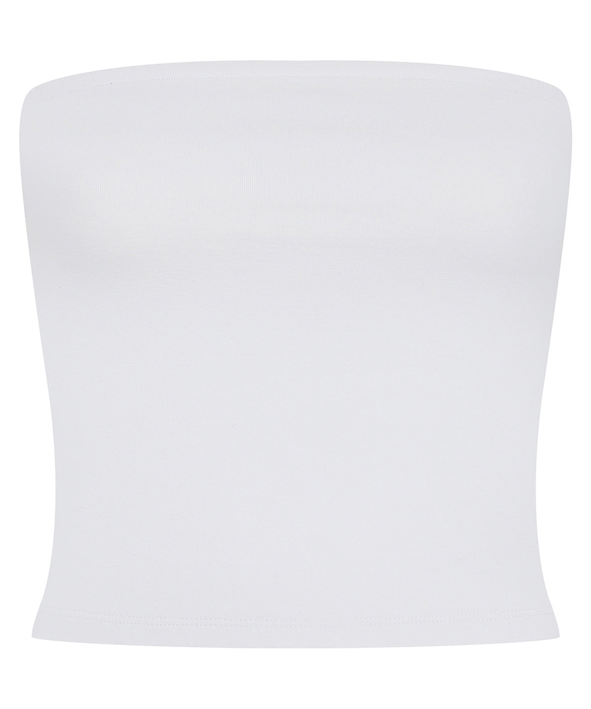 Women’s Bandeau Top in White, front view