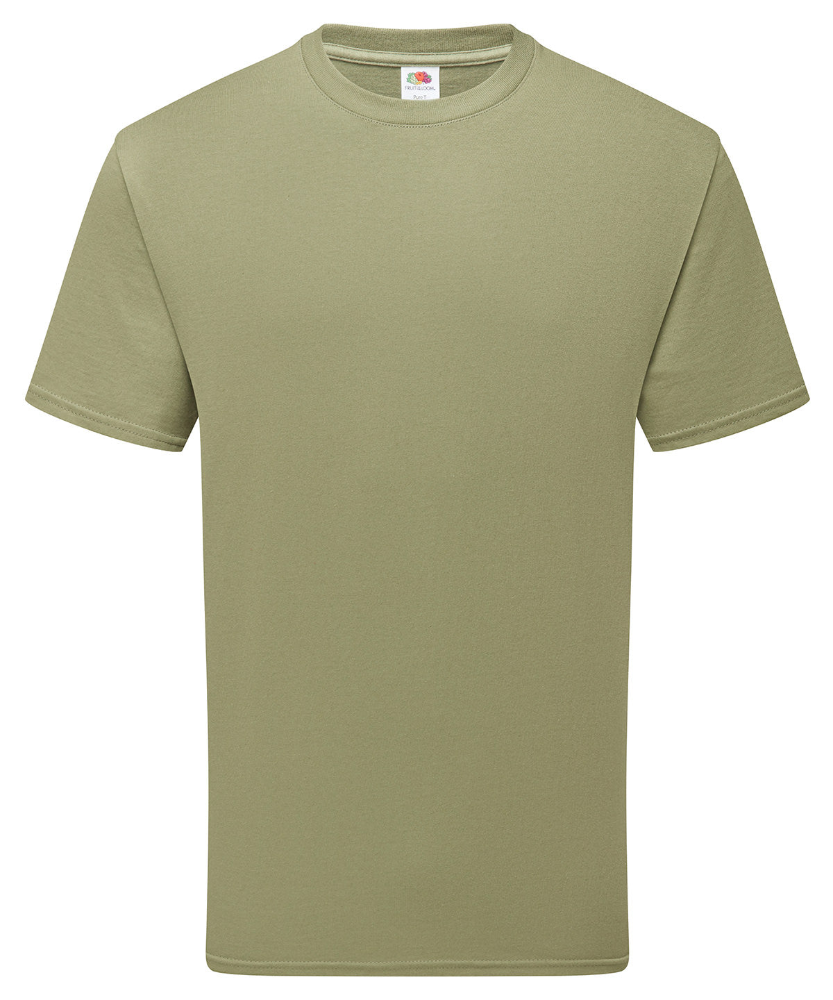 Pure Cotton T in Classic Olive, front view
