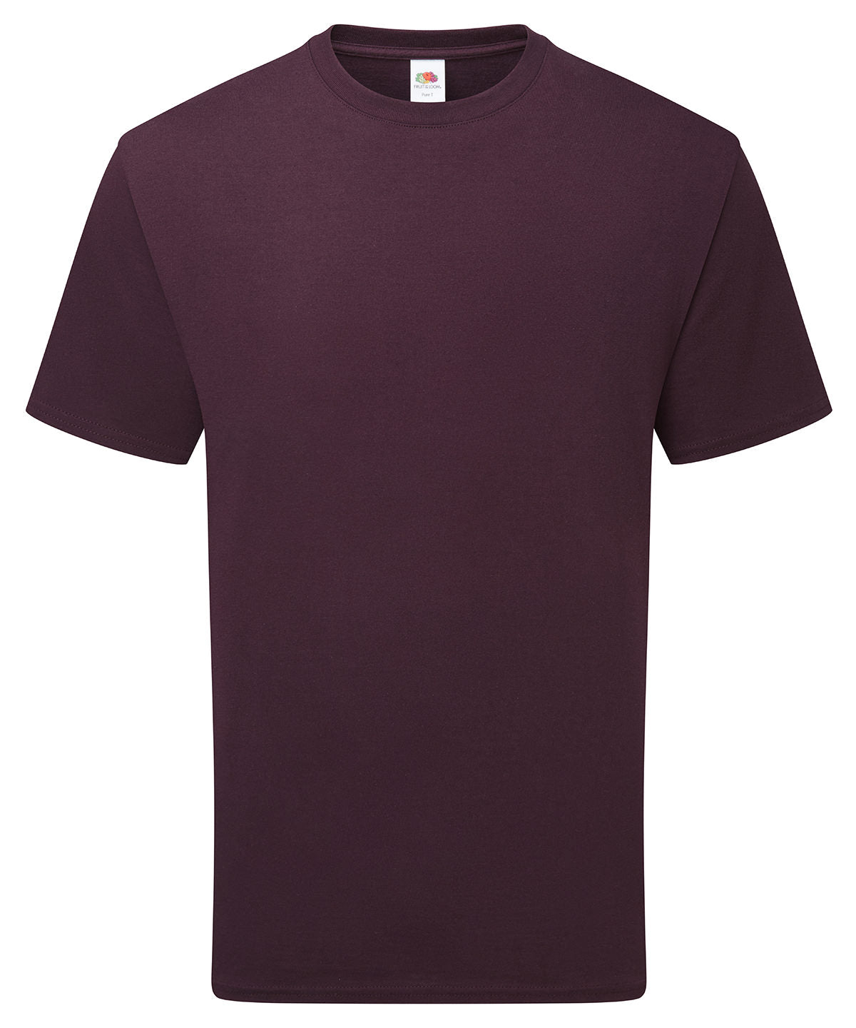 Pure Cotton T in Dark Plum, front view