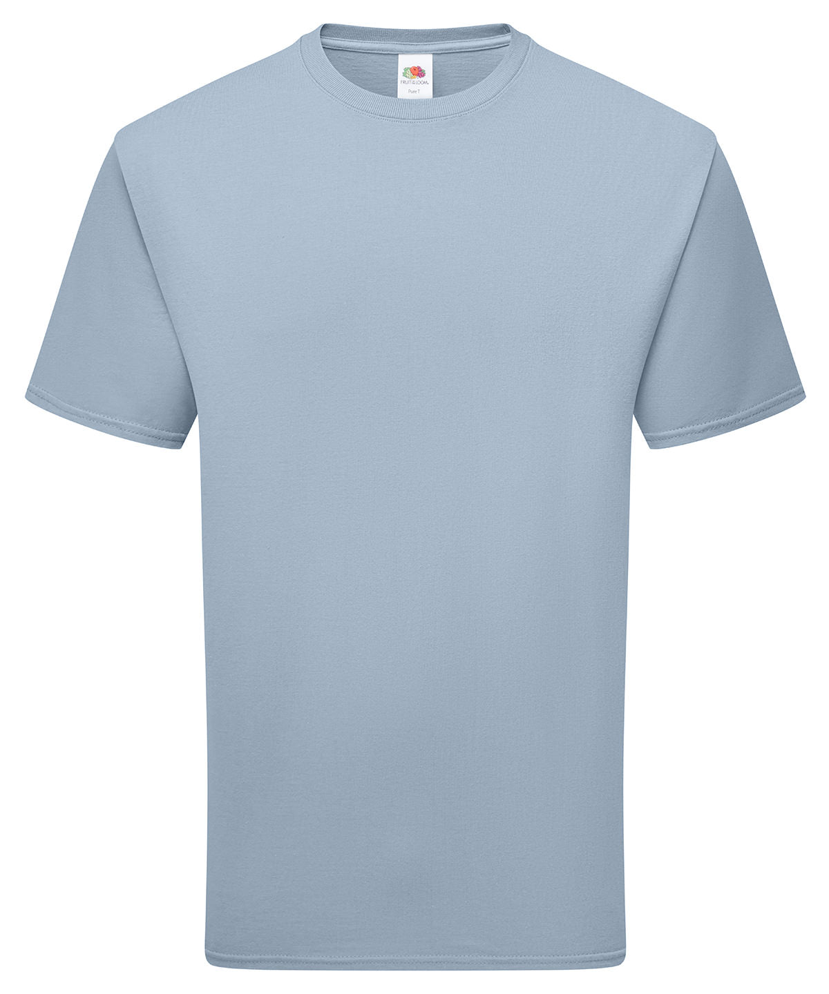 Pure Cotton T in Mineral Blue, front view