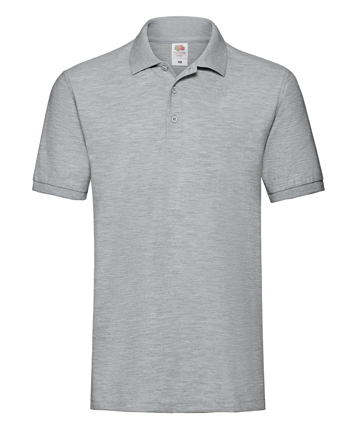 Premium Polo in Athletic Heather, front view