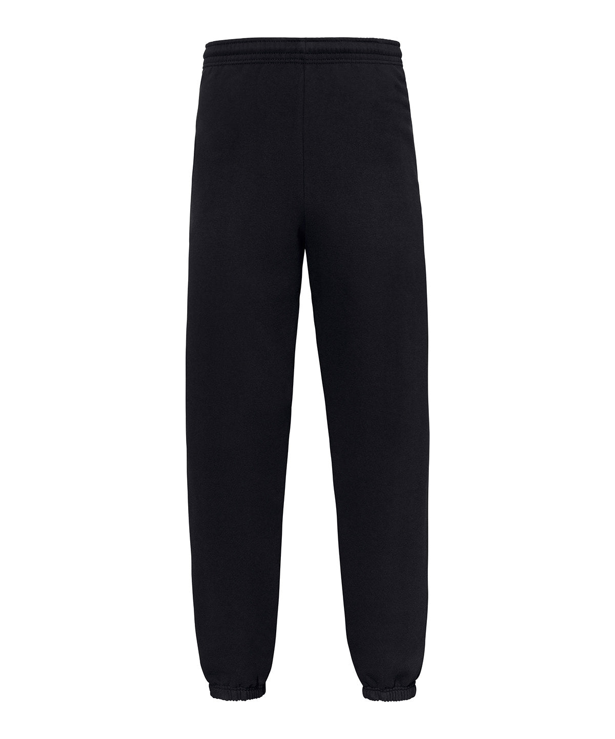 Iconic Premium Elasticated Cuff Jog Pants in Black, front view