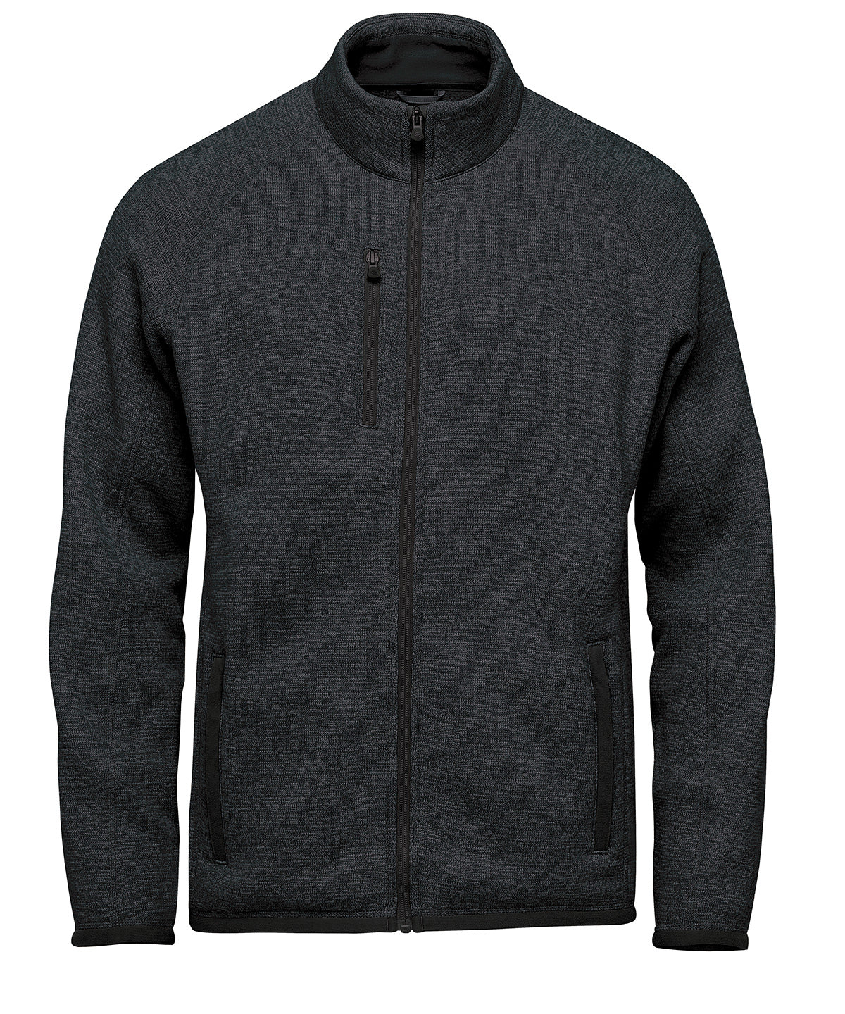 Avalante Full-Zip Fleece Jacket in Black Heather, front view
