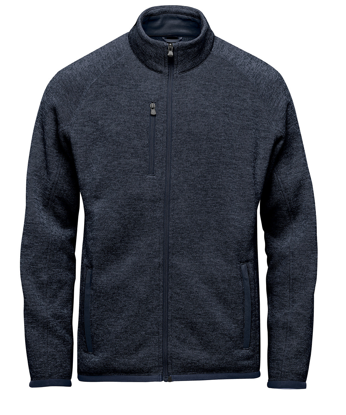 Avalante Full-Zip Fleece Jacket in Navy Heather, front view