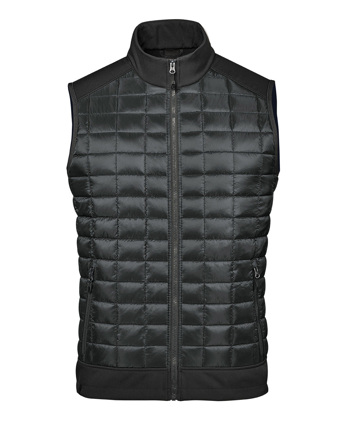 Appalachian Thermal Softshell Vest in Black, front view