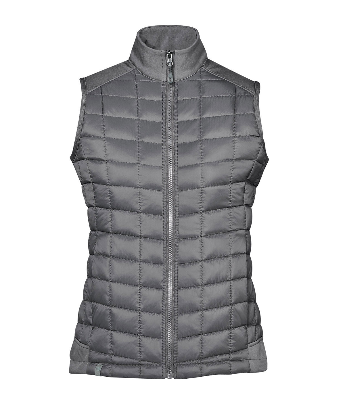 Women’s Appalachian Thermal Softshell Vest in Granite, front view