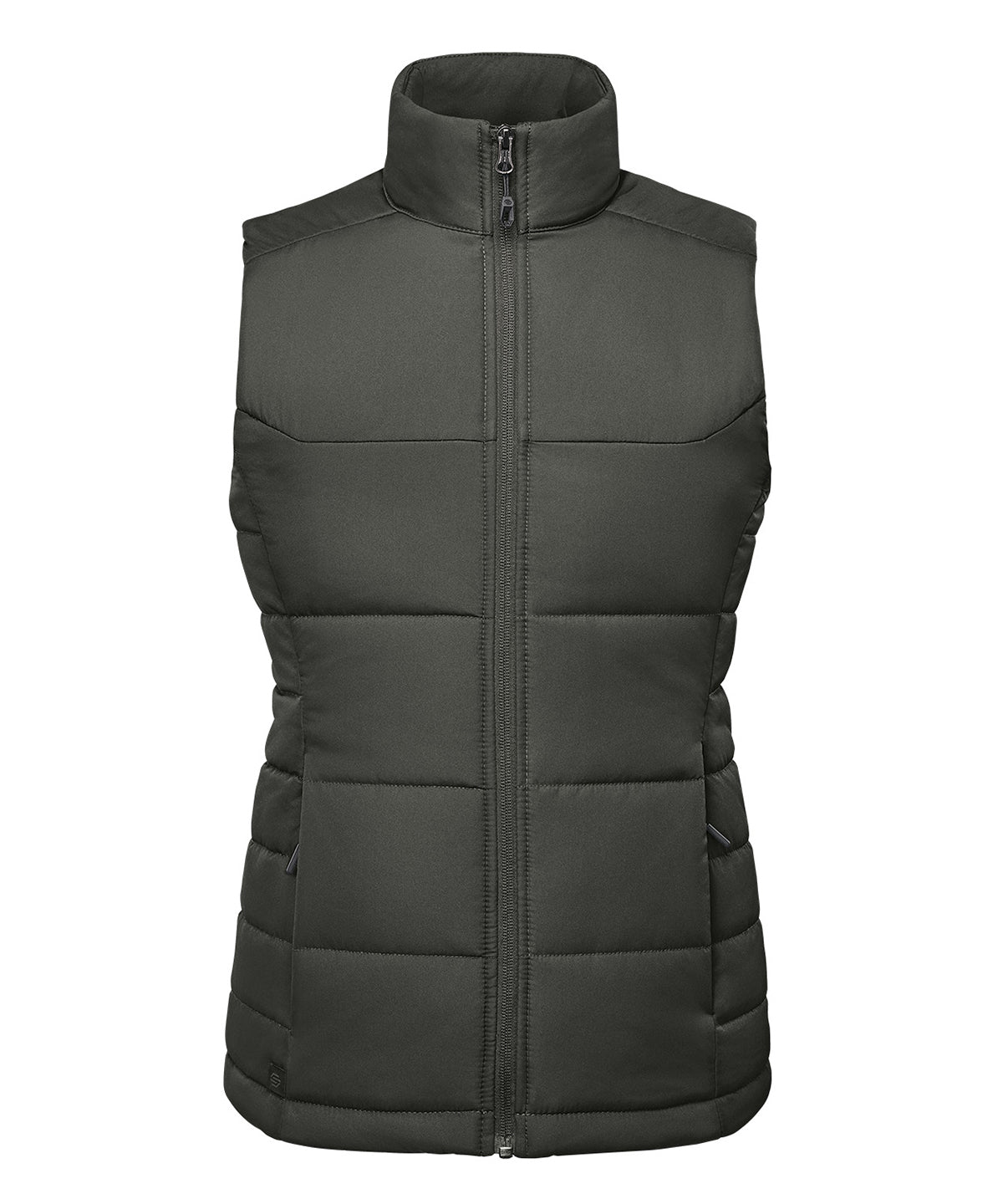 Women’s Sierra Thermal Vest in Granite, front view