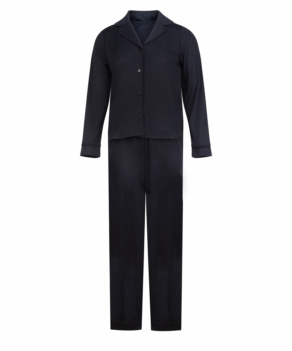 Supersoft Pyjamas in Black, front view