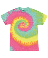 Tie-Dye Shirt in Minty Rainbow, front view