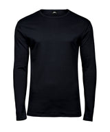 Long Sleeve Interlock Tee (530) in Black, front view