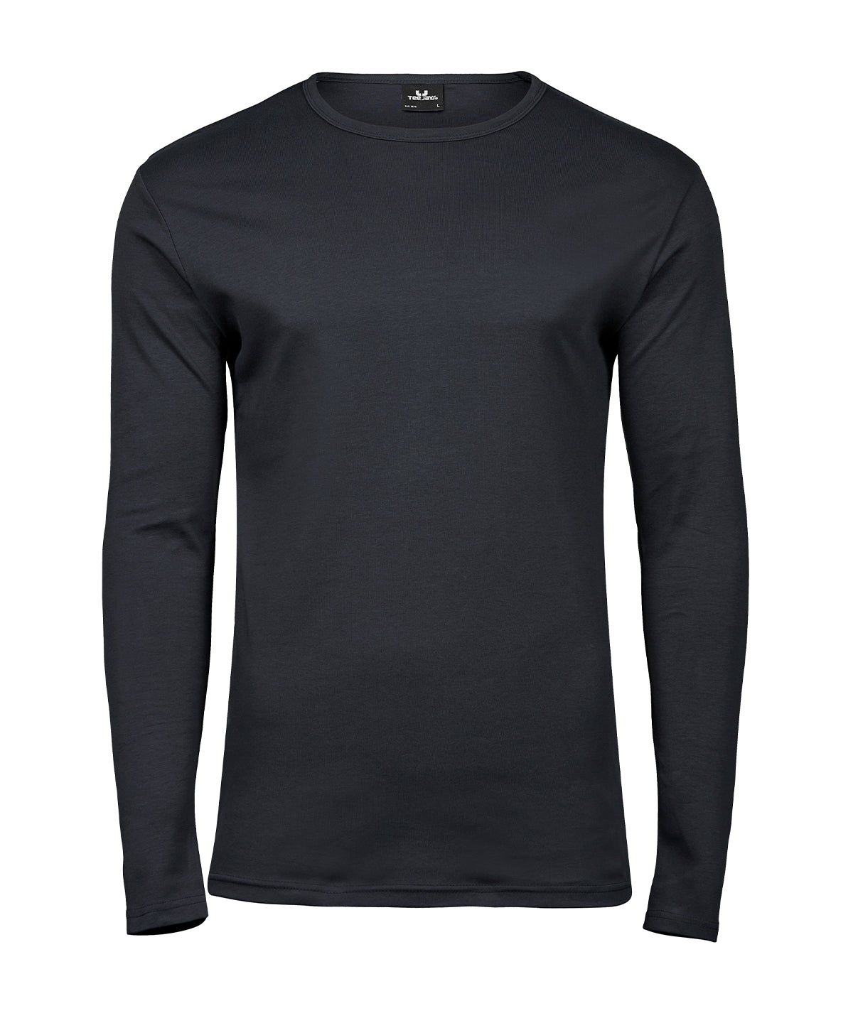 Long Sleeve Interlock Tee (530) in Dark Grey, front view