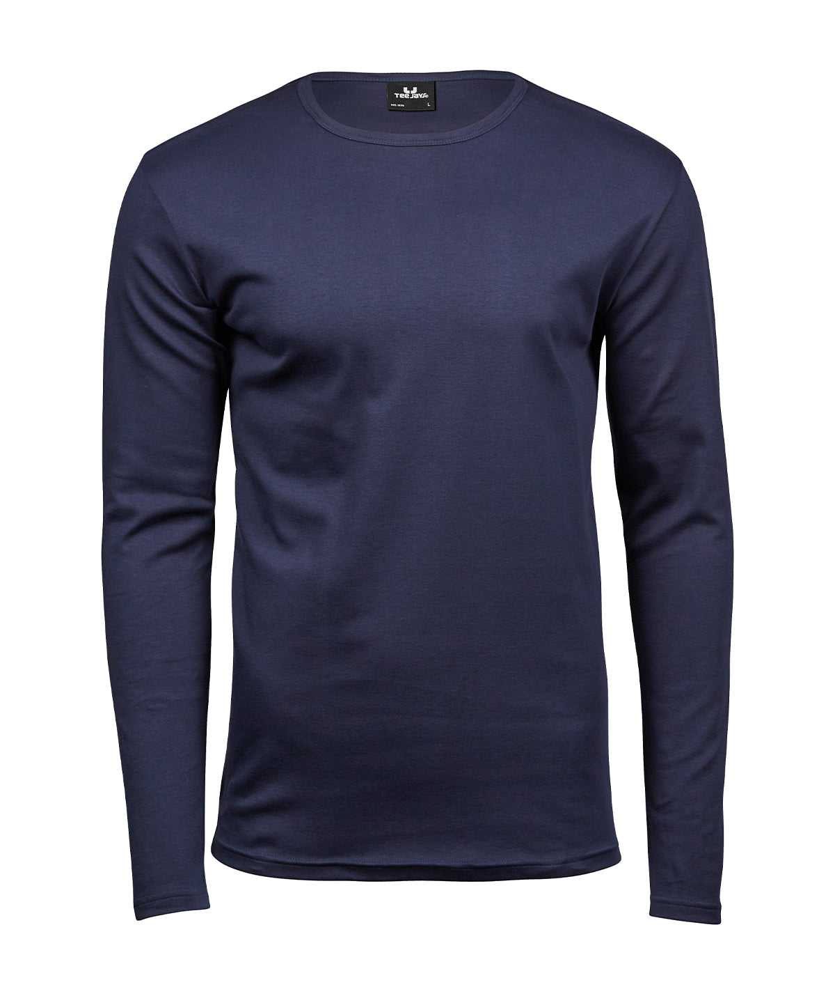 Long Sleeve Interlock Tee (530) in Navy, front view