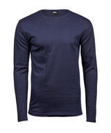 Long Sleeve Interlock Tee (530) in Navy, front view