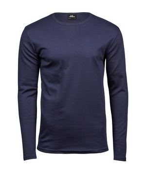 Long Sleeve Interlock Tee (530) in Navy, front view