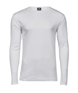 Long Sleeve Interlock Tee (530) in White, front view