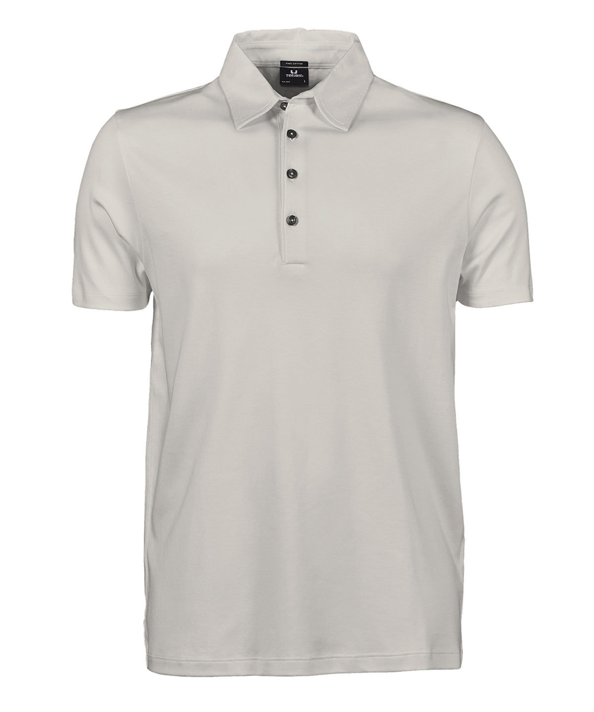 Pima Cotton Polo (1440) in Cement, front view