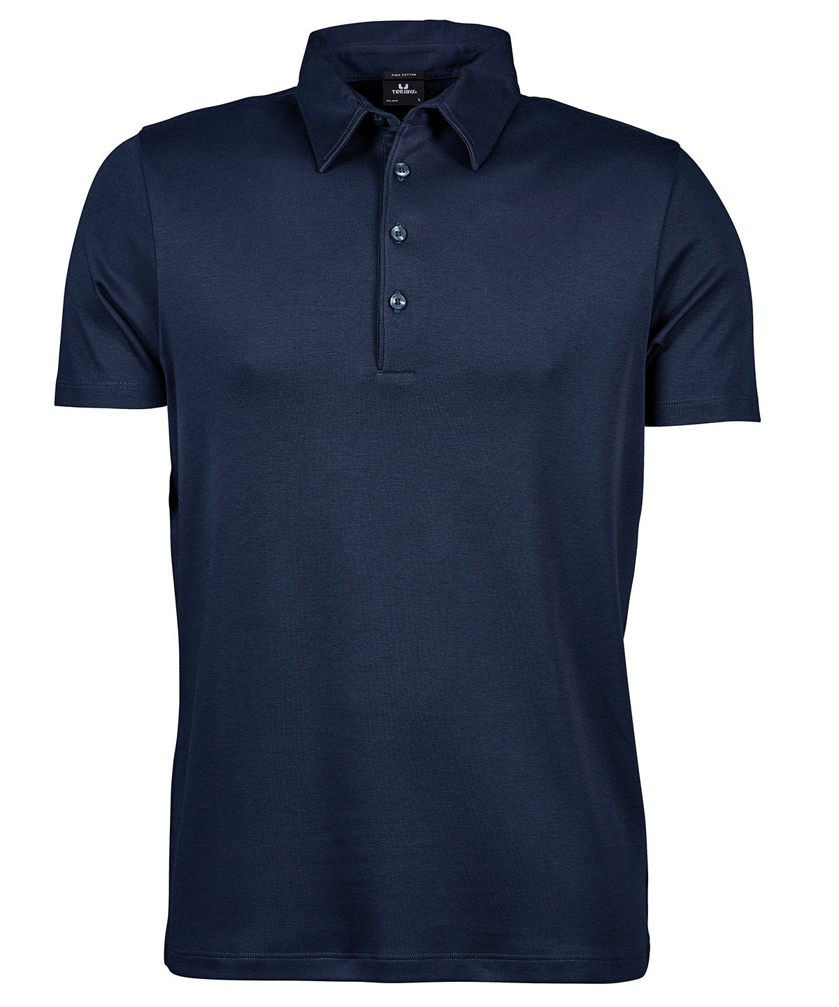 Pima Cotton Polo (1440) in Navy, front view
