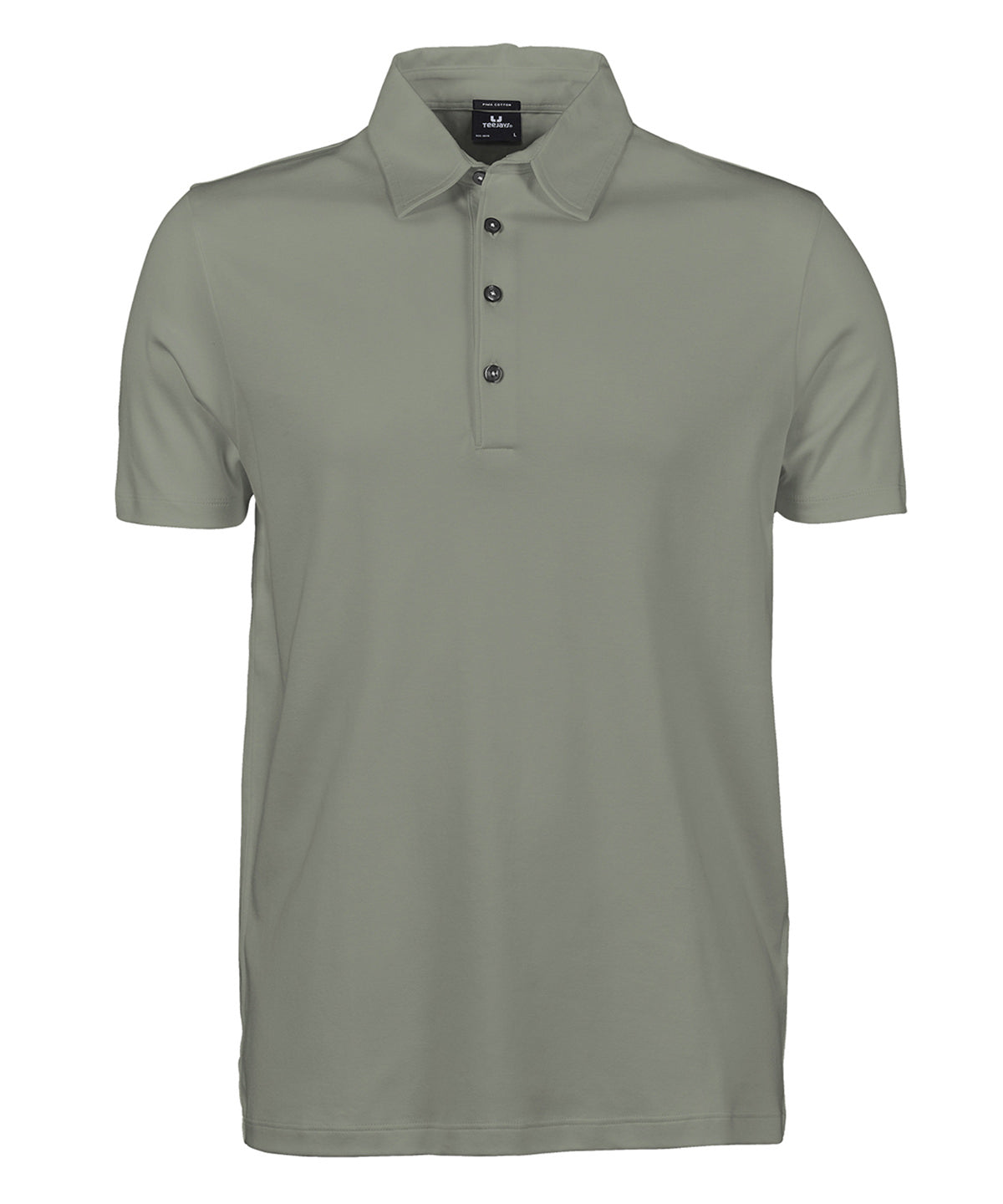 Pima Cotton Polo (1440) in Sage, front view