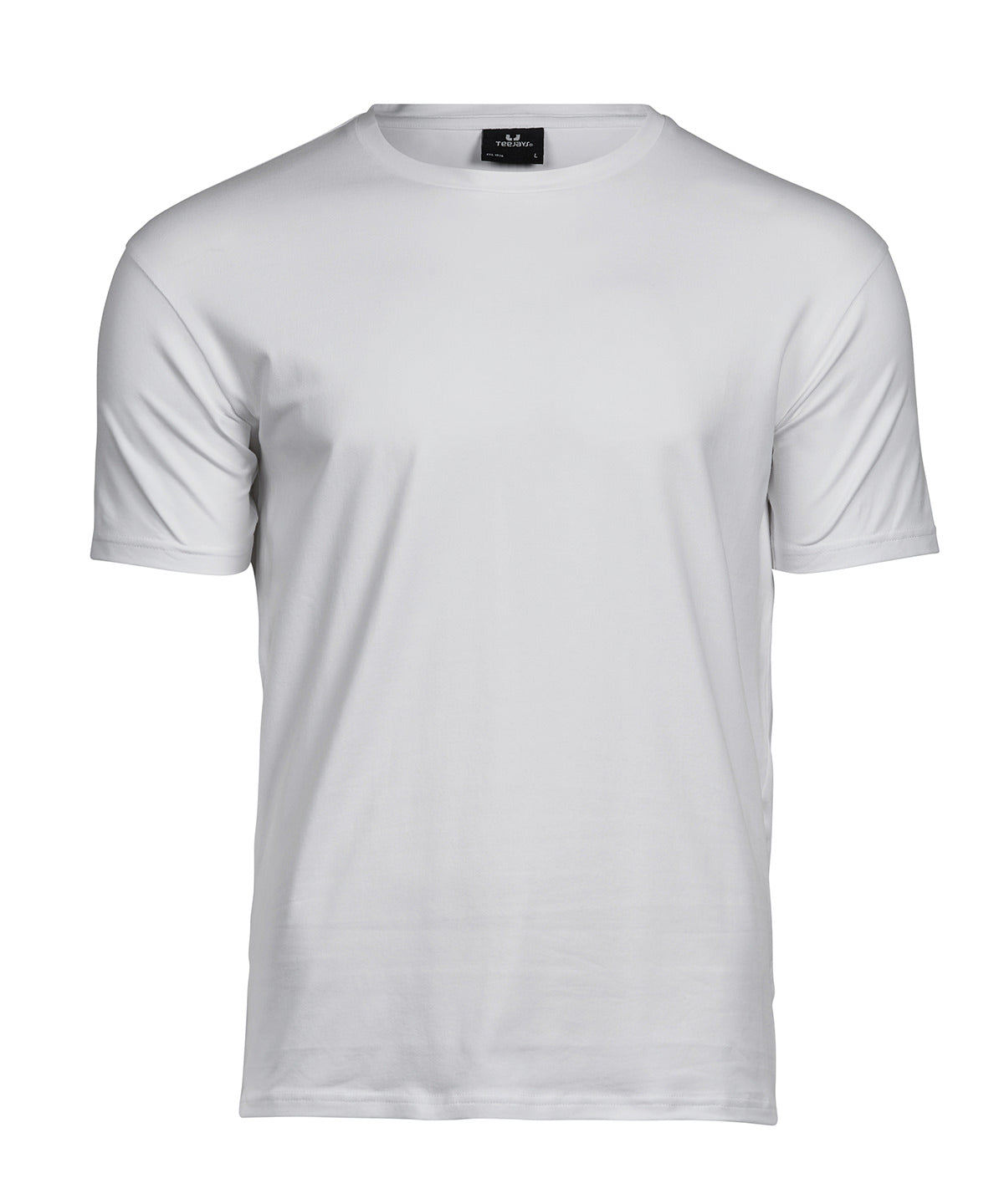 Stretch Tee (400) in White, front view