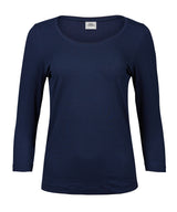 Women’s Stretch 3/4-Sleeve Tee (460) in Navy, front view