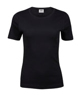 Women’s Interlock Tee (580) in Black, front view