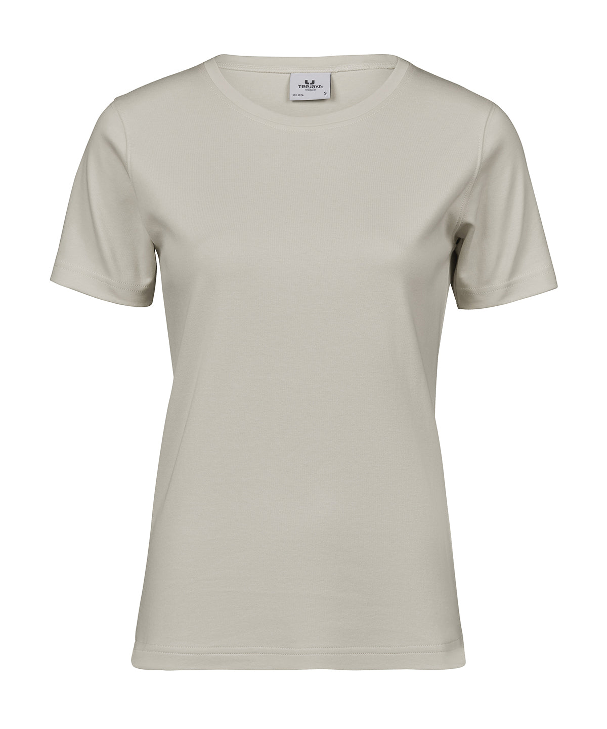 Women’s Interlock Tee (580) in Cement, front view