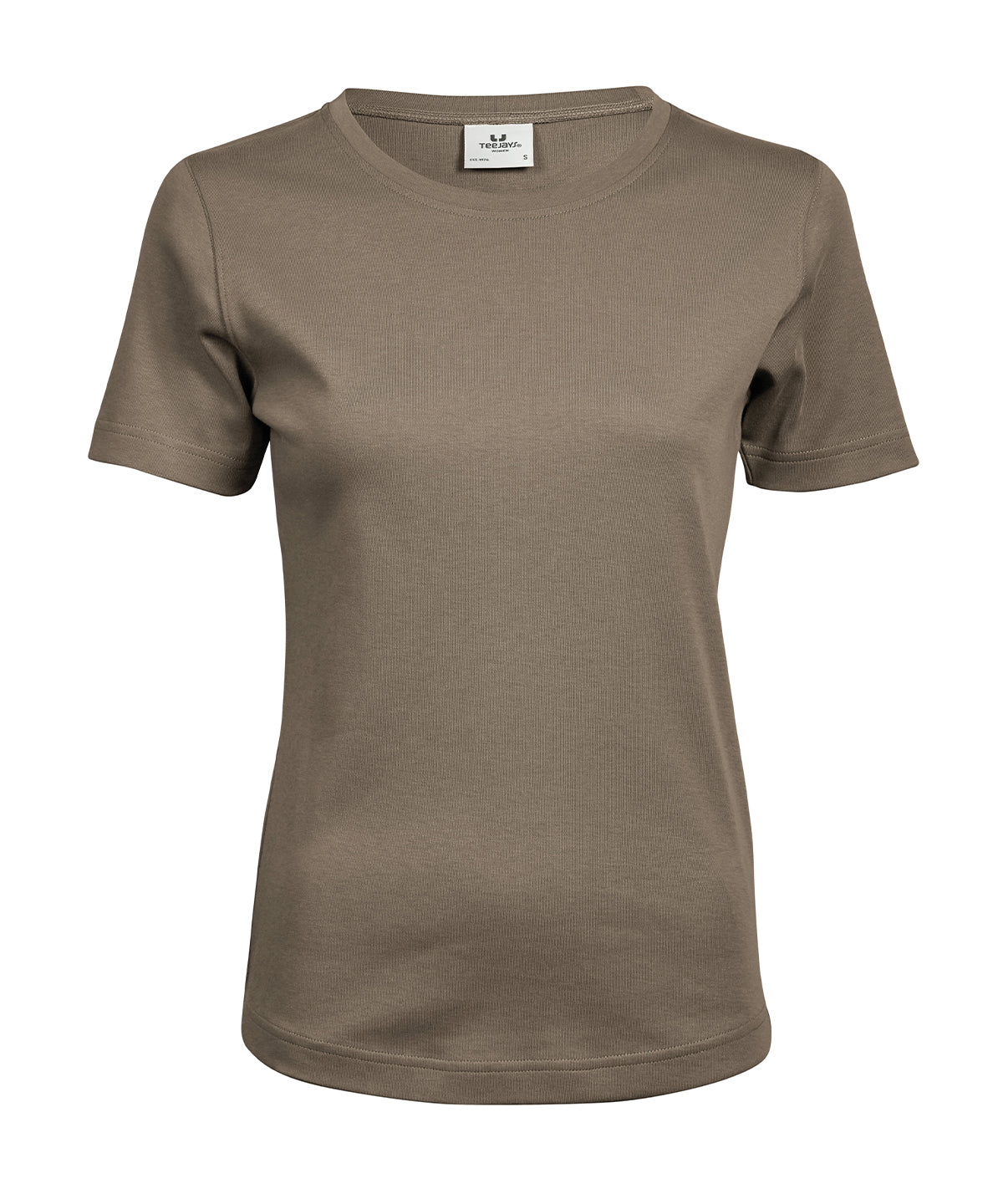 Women’s Interlock Tee (580) in Clay, front view
