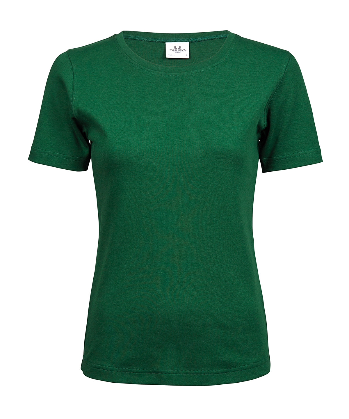 Women’s Interlock Tee (580) in Forest Green, front view
