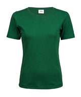 Women’s Interlock Tee (580) in Forest Green, front view