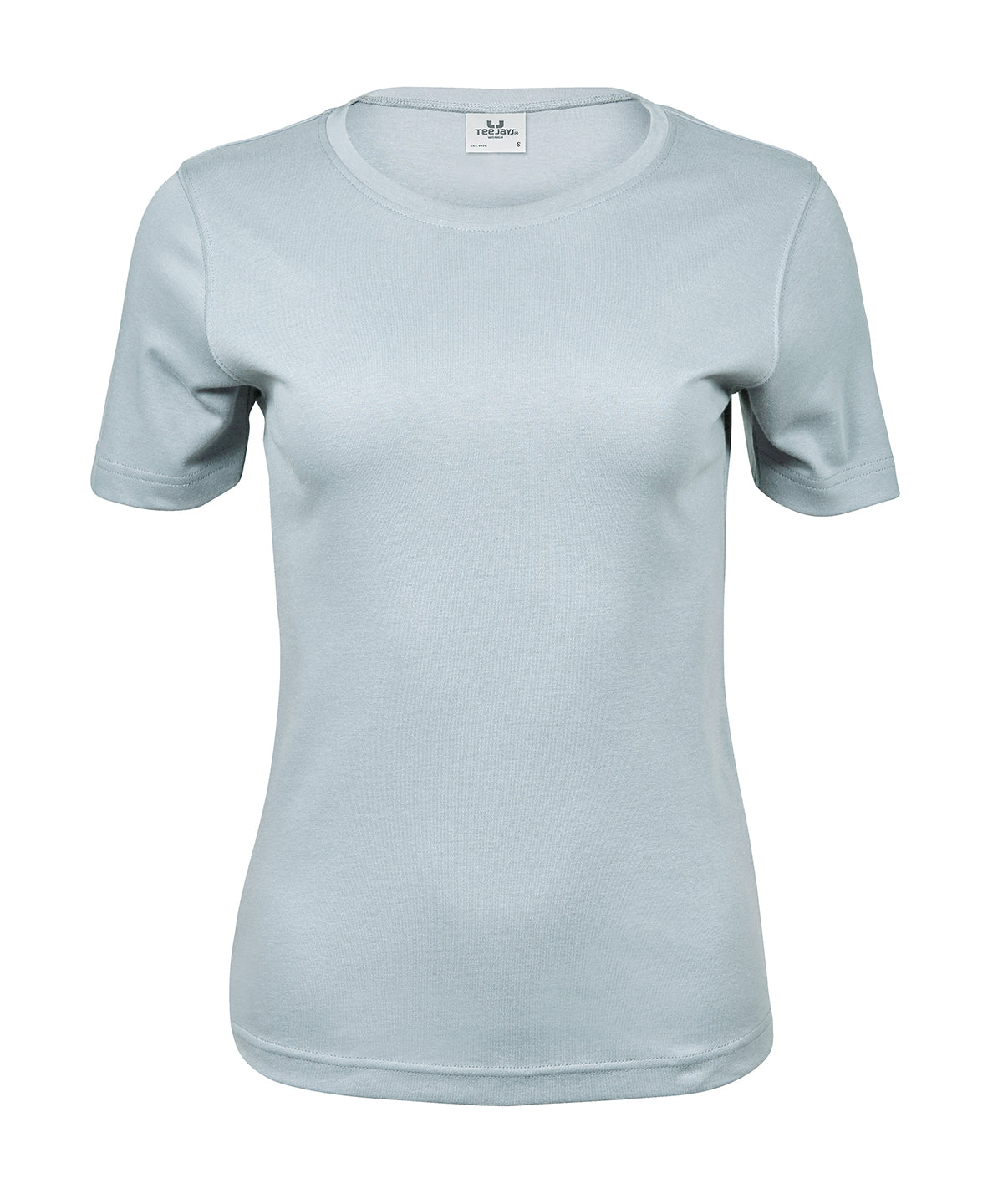 Women’s Interlock Tee (580) in Ice Blue, front view