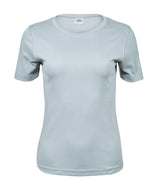 Women’s Interlock Tee (580) in Ice Blue, front view