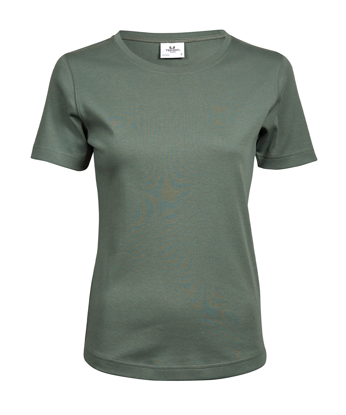 Women’s Interlock Tee (580) in Leaf Green, front view