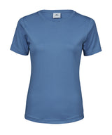 Women’s Interlock Tee (580) in Ocean Blue, front view