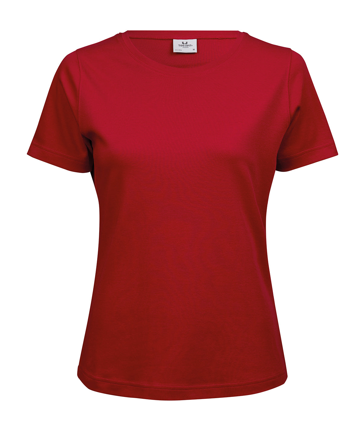 Women’s Interlock Tee (580) in Red, front view