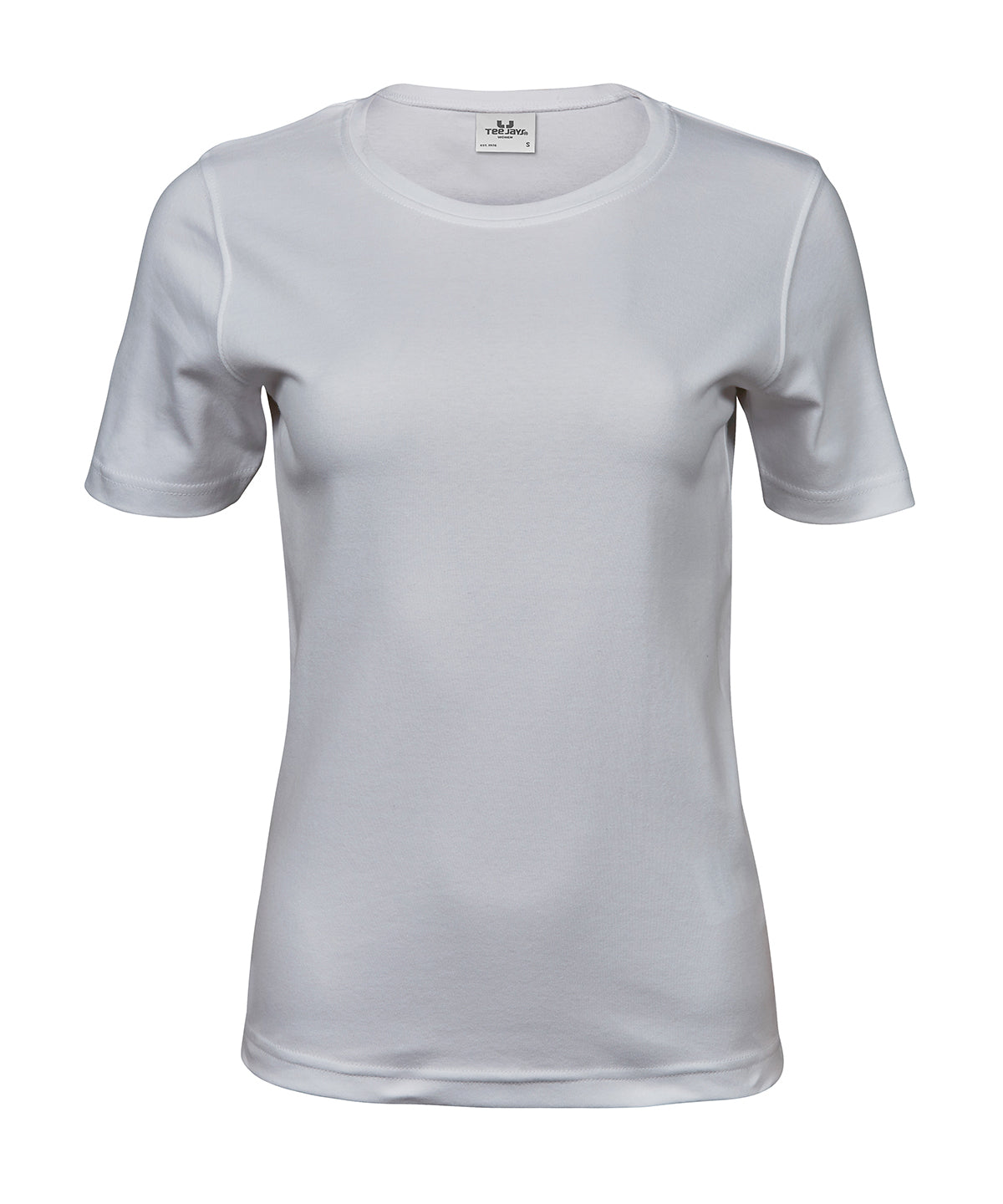 Women’s Interlock Tee (580) in White, front view